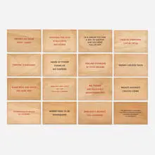Jenny Holzer, Truisms (sixteen postcards), screenprint on wood