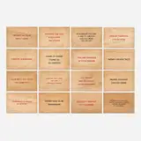 Jenny Holzer, Truisms (sixteen postcards), screenprint on wood