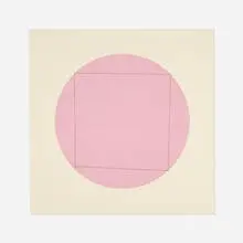 Robert Mangold, Plate 2 (from the Distorted Square Within A Circle portfolio), 1973, screenprint in colors on Arches 88
