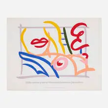Tom Wesselmann, Bedroom Blonde With Green Drape (20th Century Art at the Israel Museum, Jerusalem poster), 1986, screenprint in colors