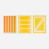 Richard Anuszkiewicz, Three works from the Sequential portfolio, 1972, screenprint in colors