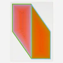Richard Anuszkiewicz, Manhattan, 1969, screenprint in colors