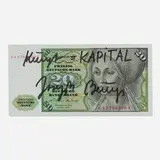 Joseph Beuys, Kunst = KAPITAL, 1979, 20 Deutschemark banknote from 1970