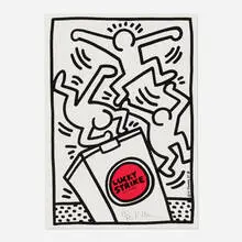 Keith Haring, Plate 4 (from the Lucky Strike portfolio), 1987, screenprint in colors