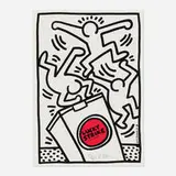Keith Haring, Plate 4 (from the Lucky Strike portfolio), 1987, screenprint in colors