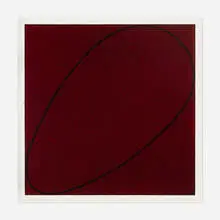 Robert Mangold, Untitled (from the 4 x 4 x 4 series), 1990, screenprint in colors on Saunders Waterford Ivory