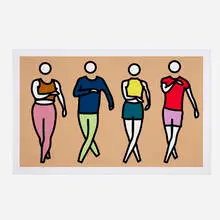 Dance, Synced: Dance 4 by Julian Opie, 2024, screenprint in colors on archival Museum Board, sold Aug 2026