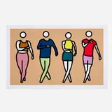 Julian Opie, Dance, Synced: Dance 4, 2024, screenprint in colors on archival Museum Board