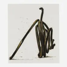 Bernar Venet, Two Undetermined Lines, 1990, lithograph on paper