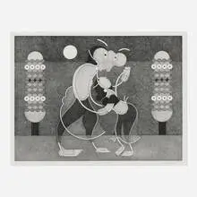 Barbara Rossi, Moon Meet May (from the A.G.B. 1+10 portfolio), 1993, etching and aquatint