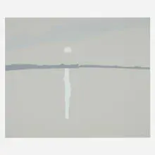 Alex Katz, Sunset Lake Wesserunsett 2, 1972, screenprint in colors on Arches