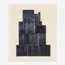 Louise Nevelson, The Great Wall, 1970, lead intaglio relief print on Fabriano