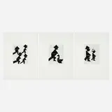 Donald Baechler, Three works from the Tangram portfolio