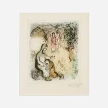 Marc Chagall, La Bénédiction de Jacob, 1979, lithograph in colors
