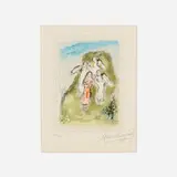 Marc Chagall, Les trois anges, 1980, lithograph in colors