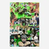 Lauren Halsey, Untitled (from 50+50: A Creative Century from Chouinard to CalArts), 2022, screenprint in colors mounted to board