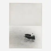 John Baldessari, Boat (With Figure Standing) (from the Hegel’s Cellar portfolio), 1986, photogravure and aquatint on BFK Rives