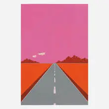 Cory Arcangel, F1 Racer Mod (aka Japanese Driving Game), 2004, offset lithograph in colors