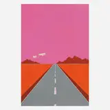 Cory Arcangel, F1 Racer Mod (aka Japanese Driving Game), 2004, offset lithograph in colors