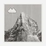 Arno Beck, Untitled (Mountain) (from the Super Mario Landscape series), 2019, handwritten typewriter drawing on Japan paper