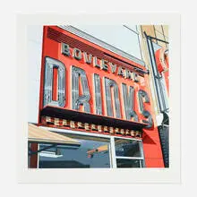Robert Cottingham, Boulevard Drinks, 2009, screenprint in colors