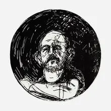 Jim Dine, Untitled (from the Self-Portrait in a Convex Mirror portfolio), 1984, woodcut