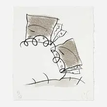 Claes Oldenburg, Notebook Torn in Half, 1997, lithograph on St. Armand Special Etching