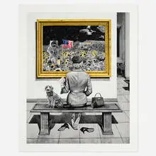 Thierry Guetta, Hollymoon (Hand-Finished), 2019, screenprint in colors with diamond dust