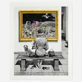 Thierry Guetta, Hollymoon (Hand-Finished), 2019, screenprint in colors with diamond dust
