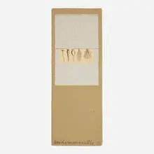 Robert Rauschenberg, Untitled (from the Shirtboards, Morocco, Italy '52 portfolio), 1991, mixed media print in colors with collage on handmade and heavy board paper