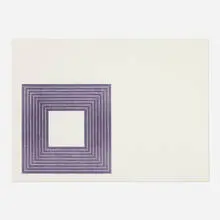 Frank Stella, Hollis Frampton (from the Purple Series), 1972, lithograph on Zerkall Copperplate Deluxe