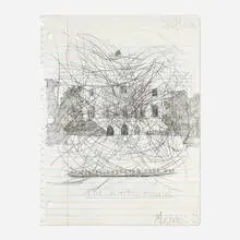 Michael Scoggins, The White House, 2006, graphite on Somerset paper