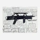 Michael Scoggins, Freedom Fighter Rifle, 2007, graphite, Primsacolor colored pencil and marker on paper