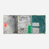 Michiel Ceulers, Einigkeit und Recht und Freiheit (triptych), 2013, oil, acrylic and mixed media collage in artist's cardboard frame