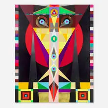 Hilma's Ghost, Not everything is as it seems right now. You are unsure as to which way to go next. It feels uncomfortable to be so unsure, but you must make a decision because standing still or remaining in place is not an option. Make your choice., 2021, acrylic and flashe on canvas