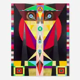 Hilma's Ghost, Not everything is as it seems right now. You are unsure as to which way to go next. It feels uncomfortable to be so unsure, but you must make a decision because standing still or remaining in place is not an option. Make your choice., 2021, acrylic and flashe on canvas