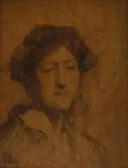 Untitled by John Lavery, brush and ink on board, sold Jun 2024