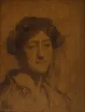 Untitled by John Lavery, brush and ink on board, sold Jun 2024
