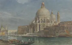 Edward Angelo Goodall, Untitled, watercolour over pencil heightened with white 34 x 51.5cm Provenance: Bonhams
