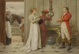 George Goodwin Kilburne, Untitled, watercolour heightened with white 35.5 x 52cm Provenance: With Gladwell & Patterson
