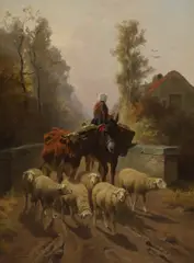 Untitled by Frans De Beul, oil on canvas 90 x 65cm, sold Jun 2024