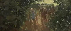 Lexden Lewis Pocock, Untitled, oil on board 16 x 33cm