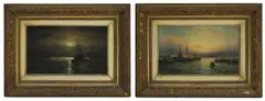 Untitled by William Thornley, oil on canvas 25.5 x 40.5cm (2), sold Jun 2024