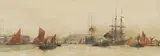 Charles Dixon, Untitled, watercolour 27 x 76cm