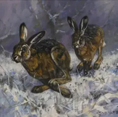 Untitled by John Trickett, oil on canvas 50 x 50cm, sold Jun 2024