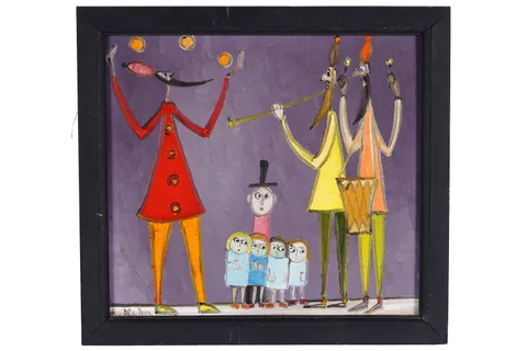 Andrzej Kuhn, Children's entertainers, oil on board