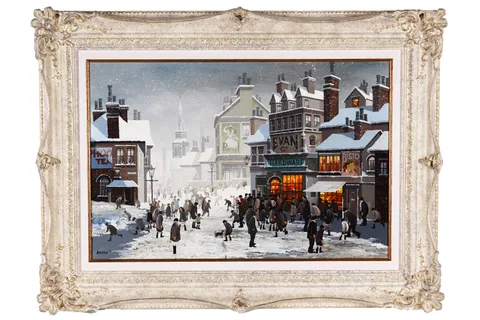 Brian Shields 'Braaq', Kinder Street, Winter, oil on canvas