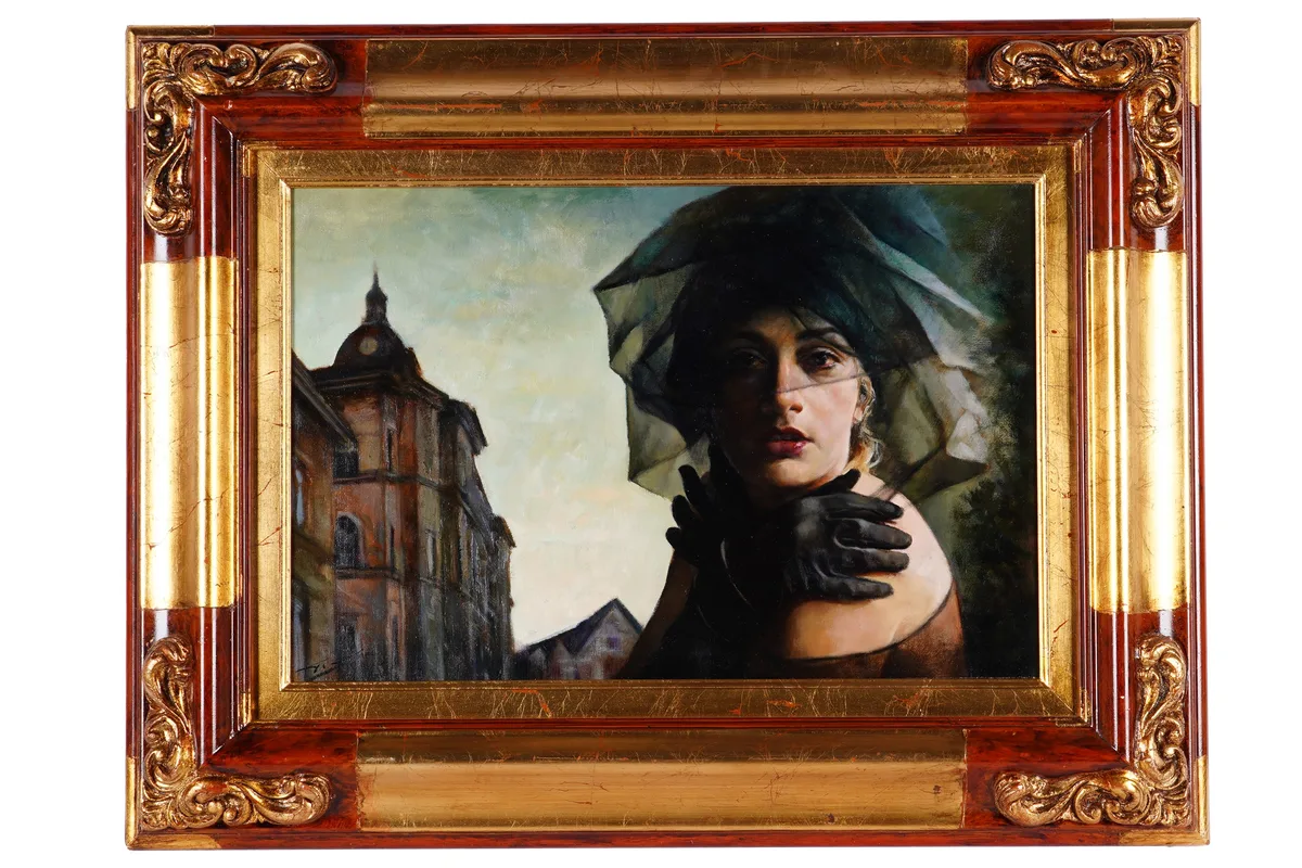 Gianni Strino, The Veil, oil on canvas