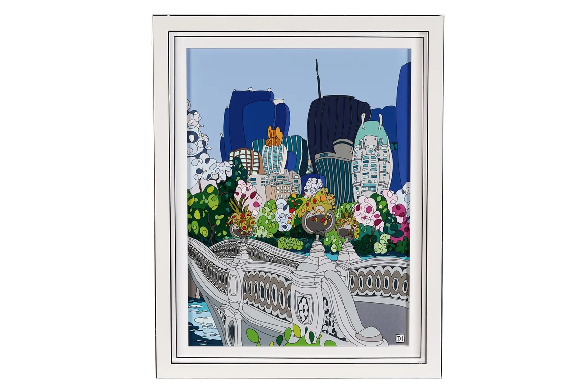 Dylan Izaak, Bridge in Central Park, oil on Perspex