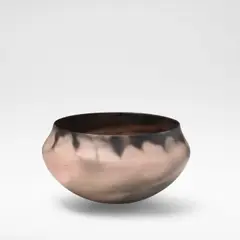 Gabriele Koch, Large pot, circa 1990, Earthenware, burnished and smoke fired in shades of pink and black